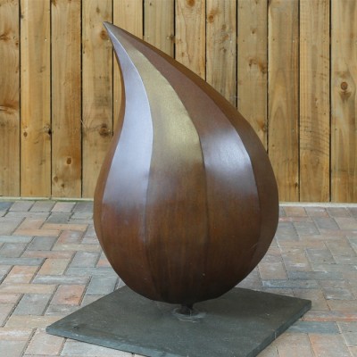 Custom Size Outdoor Metal Water Drop Corten Steel Sculpture