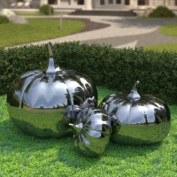 Stainless Steel Mirror Finish Decoration Pumpkin Sculpture