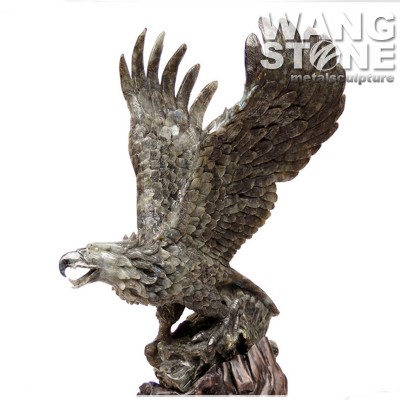 Eagle Spread Wings Animal Stone Carving Sculpture Art