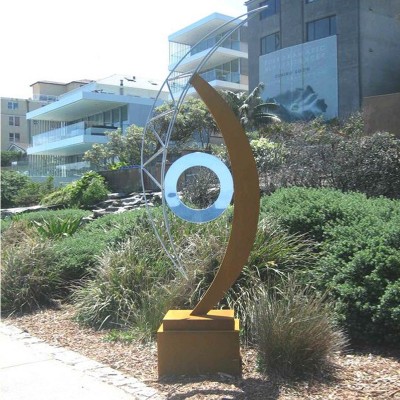 Corten Steel Yard Art Rusty Metal Garden Sculpture