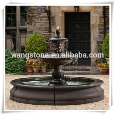 Decorative granite delicate black stone fountain