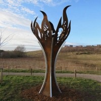 Large Garden Metal Flower Outdoor Corten Steel Sculpture