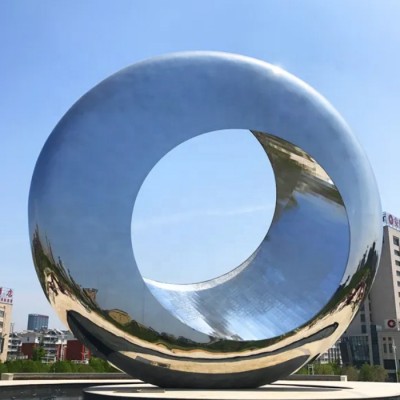 Modern City Landscape Large Stainless Steel Outdoor Sculpture